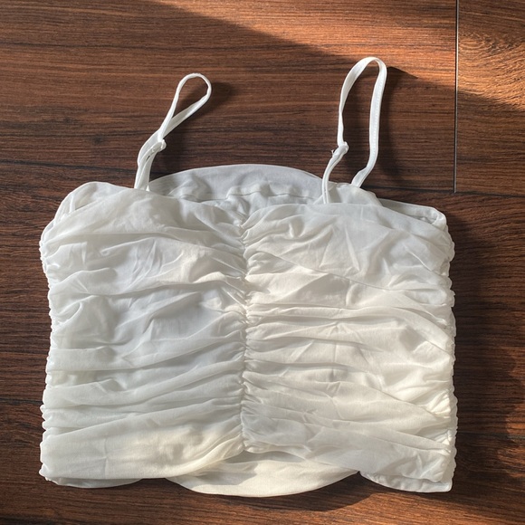 WHITE CROP TOP - Picture 2 of 2